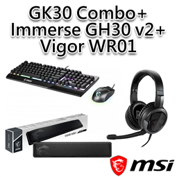 【組合商品】msi微星 (GK30 Combo電競鍵鼠組