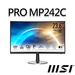 msi微星 PRO MP242C 23.6吋 曲面螢幕 