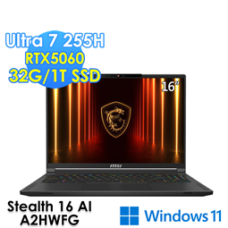 msi微星 Stealth 16 AI A2HWFG-0