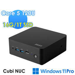 msi微星 Cubi NUC 1M-239TW 黑色 迷