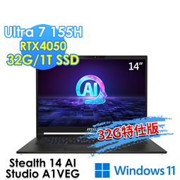 msi微星 Stealth 14 AI Studio A